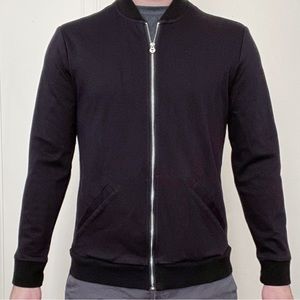 Twillory Men’s Performance Full-Zip Sweater Black Size Medium Tailored Fit